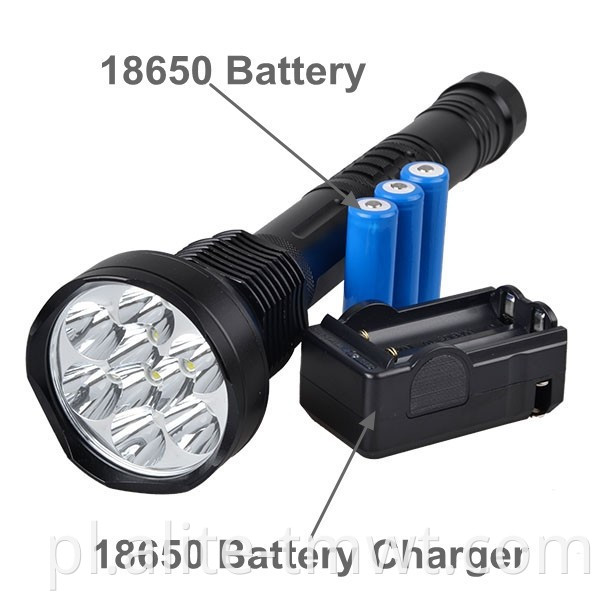 Wysokie latarnia o wysokości 10000 lm 5-metodą XML T6 9 LED Big Torch Light